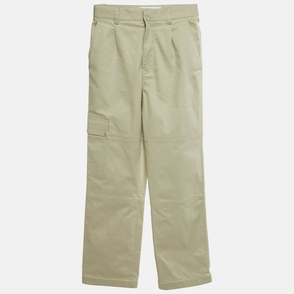 Loewe Stone Beige Cotton Gabardine Cargo Pants Xxs